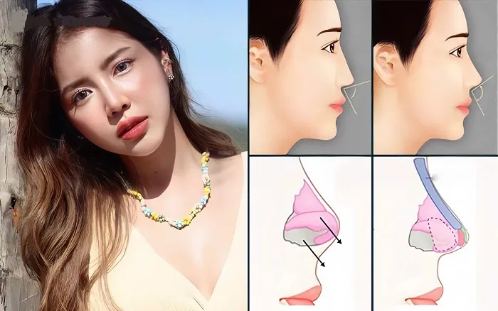 Nâng mũi bằng phương pháp S line thân mũi sẽ có độ thanh mảnh, mềm mại.