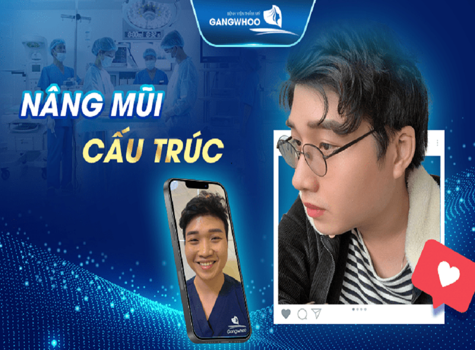 Nâng mũi cấu trúc đẹp tại Gangwhoo